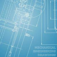 Blueprint. Vector engineering illustration. Computer aided design systems