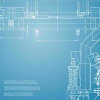 Blueprint. Vector engineering illustration. Computer aided design systems