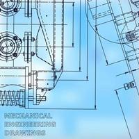 Blueprint. Vector engineering illustration. Computer aided design systems