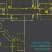 Plano. Ilustración de ingeniería vectorial. sistemas de diseño asistido por computadora vector