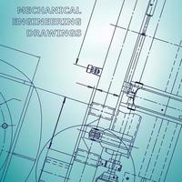 Blueprint, Sketch. Vector engineering illustration. Cover, flyer, banner, background