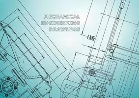 Blueprint, Sketch. Vector engineering illustration. Cover, flyer, banner, background