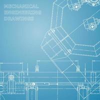 Blueprint. Vector engineering illustration. Computer aided design systems