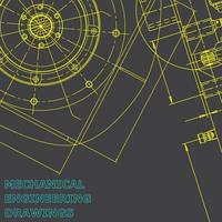 Blueprint. Vector engineering illustration. Computer aided design systems