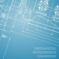 Blueprint. Vector engineering illustration. Computer aided design systems