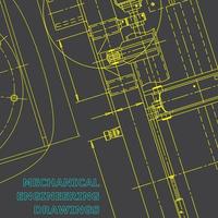 Plano. Ilustración de ingeniería vectorial. sistemas de diseño asistido por computadora vector