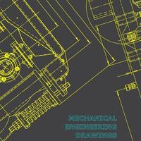 Plano. Ilustración de ingeniería vectorial. sistemas de diseño asistido por computadora vector