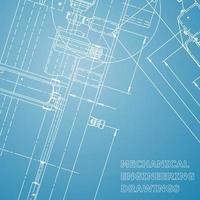 Blueprint. Vector engineering illustration. Computer aided design systems
