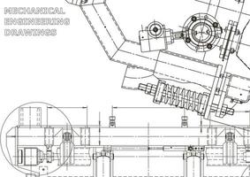 cubrir. dibujos de ingeniería de vectores. fabricación de instrumentos mecánicos. antecedentes técnicos abstractos. ilustracion tecnica vector