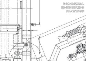 Cover. Vector engineering drawings. Mechanical instrument making. Technical abstract backgrounds. Technical illustration