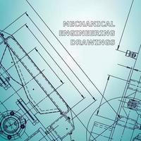 Plano. Ilustración de ingeniería vectorial. sistemas de diseño asistido por computadora vector