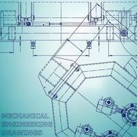 Blueprint, Sketch. Vector engineering illustration. Cover, flyer, banner, background