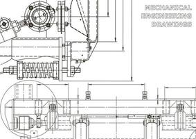 Cover. Vector engineering drawings. Mechanical instrument making. Technical abstract backgrounds. Technical illustration