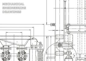 Cover. Vector engineering drawings. Mechanical instrument making. Technical abstract backgrounds. Technical illustration