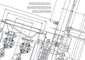 Cover. Vector engineering drawings. Mechanical instrument making. Technical abstract backgrounds. Technical illustration