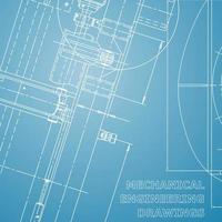 Plano. Ilustración de ingeniería vectorial. sistemas de diseño asistido por computadora vector