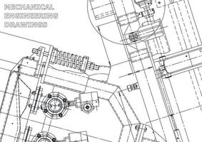 Cover. Vector engineering drawings. Mechanical instrument making. Technical abstract backgrounds. Technical illustration