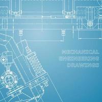 Plano. Ilustración de ingeniería vectorial. sistemas de diseño asistido por computadora vector