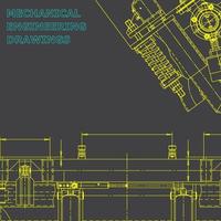 Blueprint. Vector engineering illustration. Computer aided design systems