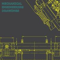 Blueprint. Vector engineering illustration. Computer aided design systems