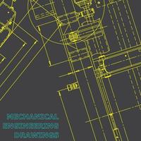 Plano. Ilustración de ingeniería vectorial. sistemas de diseño asistido por computadora vector