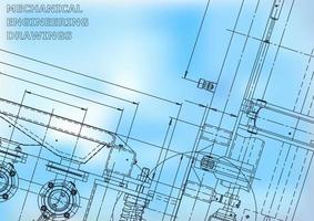 Blueprint, Sketch. Vector engineering illustration. Cover, flyer, banner, background