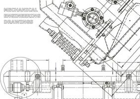 cubrir. dibujos de ingeniería de vectores. fabricación de instrumentos mecánicos. antecedentes técnicos abstractos. ilustracion tecnica vector