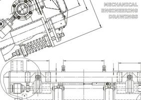 Cover. Vector engineering drawings. Mechanical instrument making. Technical abstract backgrounds. Technical illustration