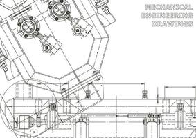 Cover. Vector engineering drawings. Mechanical instrument making. Technical abstract backgrounds. Technical illustration