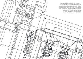 Cover. Vector engineering drawings. Mechanical instrument making. Technical abstract backgrounds. Technical illustration