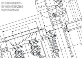 Cover. Vector engineering drawings. Mechanical instrument making. Technical abstract backgrounds. Technical illustration