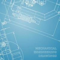 Blueprint. Vector engineering illustration. Computer aided design systems