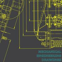 Plano. Ilustración de ingeniería vectorial. sistemas de diseño asistido por computadora vector