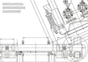 Cover. Vector engineering drawings. Mechanical instrument making. Technical abstract backgrounds. Technical illustration