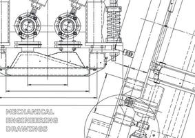 Cover. Vector engineering drawings. Mechanical instrument making. Technical abstract backgrounds. Technical illustration