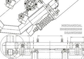 cubrir. dibujos de ingeniería de vectores. fabricación de instrumentos mecánicos. antecedentes técnicos abstractos. ilustracion tecnica vector