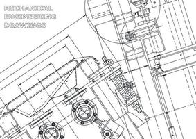 Cover. Vector engineering drawings. Mechanical instrument making. Technical abstract backgrounds. Technical illustration