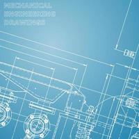 Blueprint. Vector engineering illustration. Computer aided design systems