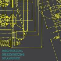 Plano. Ilustración de ingeniería vectorial. sistemas de diseño asistido por computadora vector