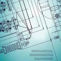 Blueprint, Sketch. Vector engineering illustration. Cover, flyer, banner, background