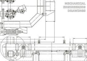 Cover. Vector engineering drawings. Mechanical instrument making. Technical abstract backgrounds. Technical illustration