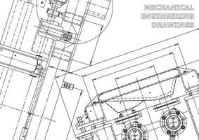 Cover. Vector engineering drawings. Mechanical instrument making. Technical abstract backgrounds. Technical illustration