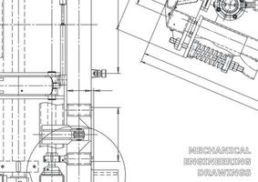 Cover. Vector engineering drawings. Mechanical instrument making. Technical abstract backgrounds. Technical illustration