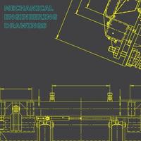 Plano. Ilustración de ingeniería vectorial. sistemas de diseño asistido por computadora vector