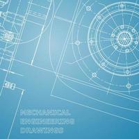 Blueprint. Vector engineering illustration. Computer aided design systems