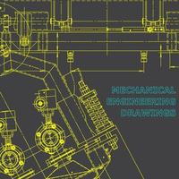 Plano. Ilustración de ingeniería vectorial. sistemas de diseño asistido por computadora vector