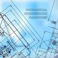 Plano. Ilustración de ingeniería vectorial. sistemas de diseño asistido por computadora vector