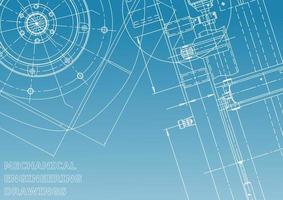 Blueprint, Sketch. Vector engineering illustration. Cover, flyer, banner, background