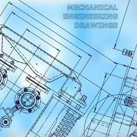 Blueprint, Sketch. Vector engineering illustration. Cover, flyer, banner, background