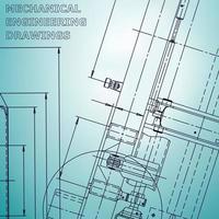 Blueprint, Sketch. Vector engineering illustration. Cover, flyer, banner, background